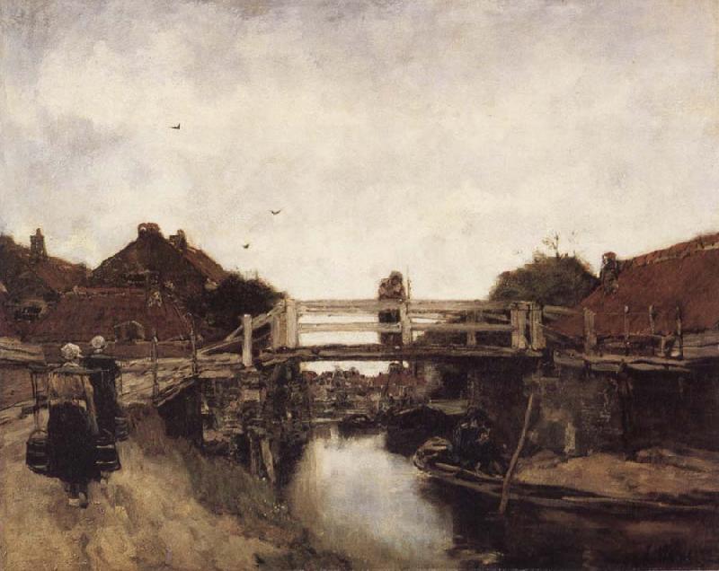 Jacobus Hendrikus Maris The Bridge oil painting image